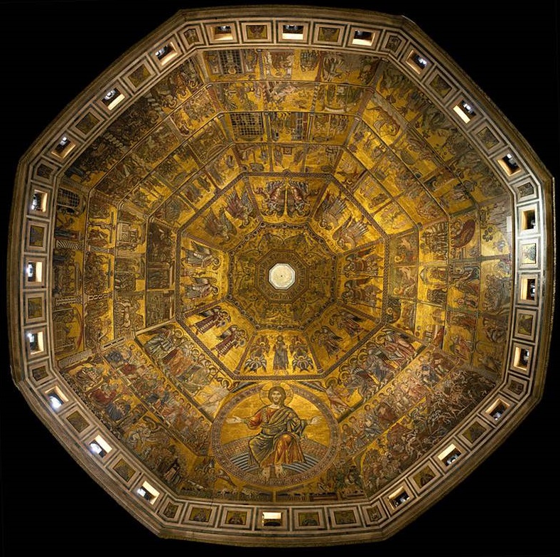 Mosaici all’interno della cupola del Battistero di Firenze