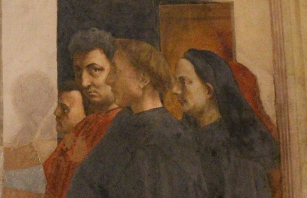 Ritratti di Masolino Masaccio Brunelleschi e Alberti nella Cappella Brancacci