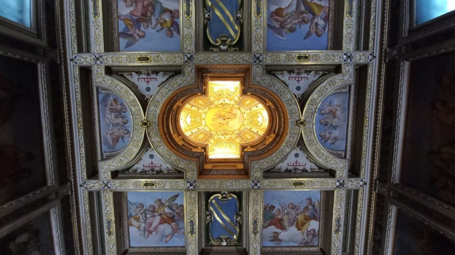 Il soffitto della Camera degli Angioli a Casa Buonarroti a Firenze